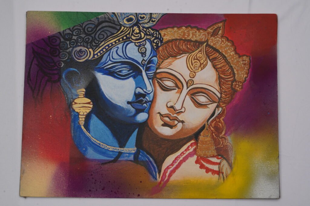 modern arts with acrylic paints